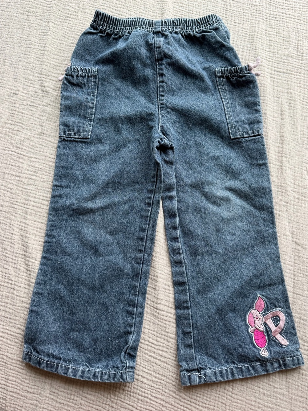 Winnie the Pooh vintage Y2K piglet embroidered pull on jeans Toddler size 3T